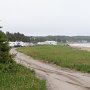 <p align=left>Le camping municipal de Havre Saint-Pierre. Une étoile seulement, mais les "sans services" sont sur le bord de la mer.